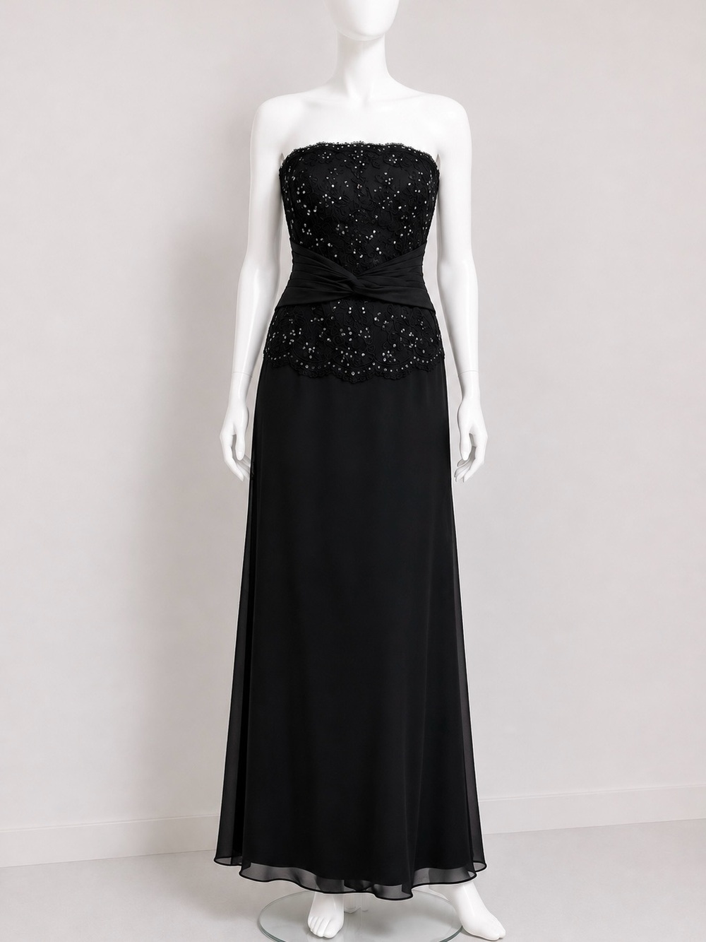 Jade by Jasmine Black Strapless Evening Gown Petite Size 10P
